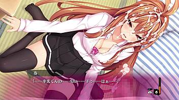 anime hentai game with bukkake blowbang in lingerie