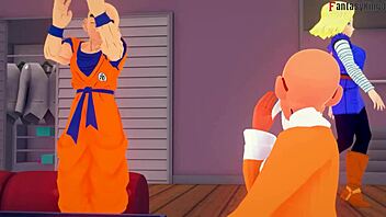 Android 18 blows Master Roshi for cash in Dragon Ball fantasy