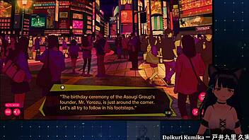 In this anime, chainsaw girl dohna dohna gives a blowjob while fighting stylishly