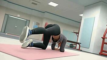 gwen's wild workout in 3d action