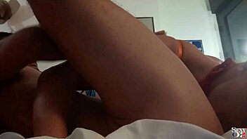 French amateur in satin lingerie rims ass, sucks balls, and talks dirty in pov