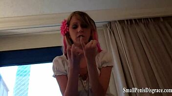 Your tiny cock is so funny in this femdom humiliation scene