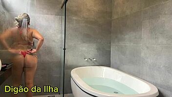 Curvy wife craves cum in pussy, takes two big cocks