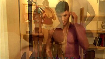 Step-cousin charms with nude body in hentai game