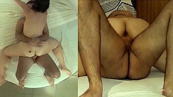 Huge butt amateur girlfriend twerks on cock with shaved pussy