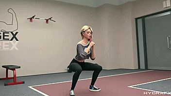 gwen's wild workout in 3d action