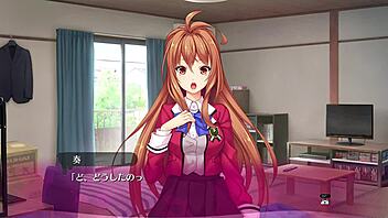 anime hentai game with bukkake blowbang in lingerie