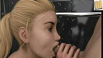 Wild lesbian triangle sex scenes with big tits and monster cocks in cartoon 😏