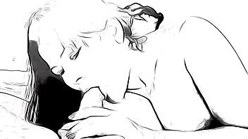 cartoon take on me: nympho gets deepthroat blowjob 😈