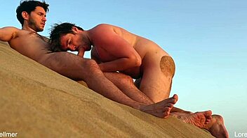 gay nudist beach blowjob got us nearly busted in the wild forest!