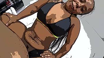 little devil experiences intense anal in cartoon style