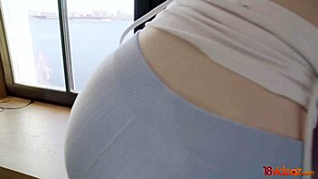 Eager teen hungry for cock in close-up riding