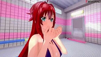 Watch Rias Gremory's Bathroom Bikini Sex!
