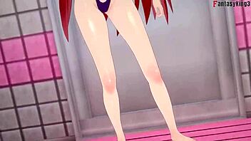 Watch Rias Gremory's Bathroom Bikini Sex!