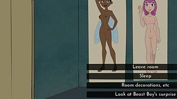 Ravens boobjob in the animated porn series 18titan