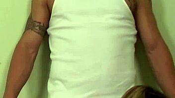 Holly West endures intense hardcore fucking and blowjob session