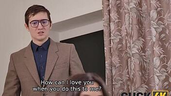 can't escape it, my wife got wild while husband watched in cuckold shame