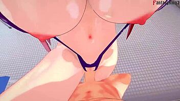 Watch Rias Gremory's Bathroom Bikini Sex!