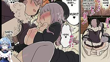 Does the futanari lady's monster dick win against the magical girl?