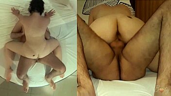 Huge butt amateur girlfriend twerks on cock with shaved pussy