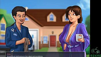 Summertime Saga episode 28: Naughty encounter with mature woman in the automobile