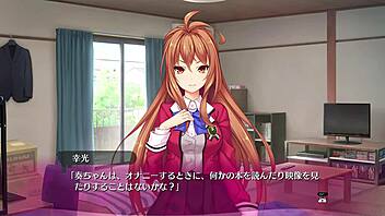 anime hentai game with bukkake blowbang in lingerie