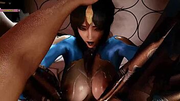 Feng Qing Er, the voluptuous monkess in animated porn