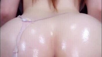 A thick ass pawg rides a huge dildo until she cums hard