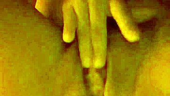 Horny slut can't hold back, she masturbates and cums hard