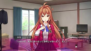 anime hentai game with bukkake blowbang in lingerie