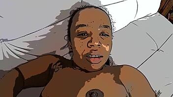 little devil experiences intense anal in cartoon style