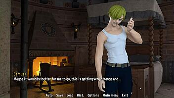 Raven makes Sanji swallow his own cum in One Piece parody ep 2