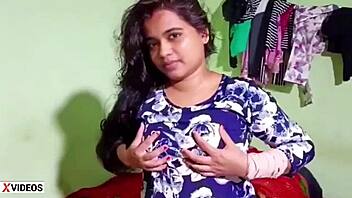 Young Indian couple records a steamy homemade sex video.