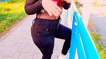 Latina MILF Rides Cock Outdoor for Intense Orgasm