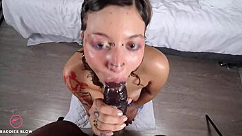 i'm watching latina baddies blow big black cocks and get facials