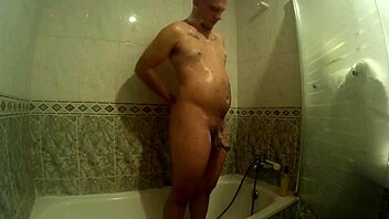 Damn, prepping for anal with a homemade enema and steamy shower!