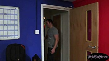 busty british milf gets jizzed on face