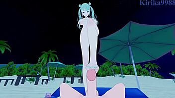 Hatsune miku feels intense emotions in vivid bad squad sex scene