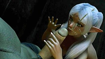 So, frieren the elf gets a standing fuck in this journeys end parody, with anal and blowjob action.