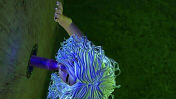 In this anime hentai, she explores a glory hole adventure.