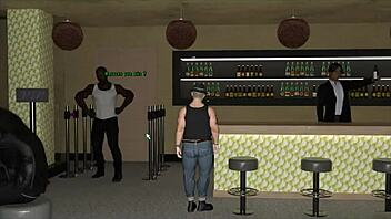 in nasty city, they play strip poker leading to gloryhole footjob