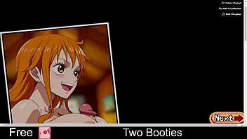 Adult cartoon with two round asses
