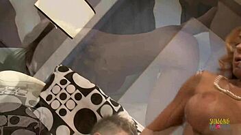 Wow, Janet Mason swallows a thick cock in her trimmed pussy! She rides it like a pro.