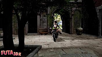 Big tittied brunette futa spies on blonde and fucks her in Futa3DX.