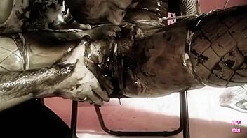 Blonde with Big Tits Models in Pool with Milk, Then Bangs Photographer Intensely