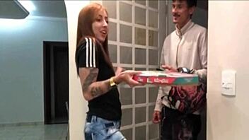 naughty delivery guy tricks customer with card issue