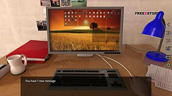 dreams of desire - alex can't stop watching landlady's nude yoga moves