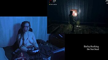 Naked Alan Wake Playthrough Part 5 with Big Tits Focus