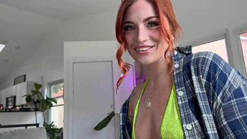 Sneaky stepsister caught me jerking off in bath