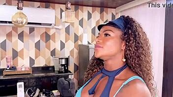 i love watching this ebony boss give her tight black pussy to the big black cock employee moaning